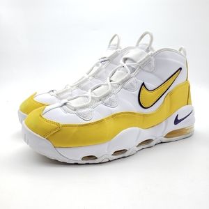 Nike Mens Air Max Uptempo 95 CK0892-102 Yellow/ White Lakers PreOwned size 11